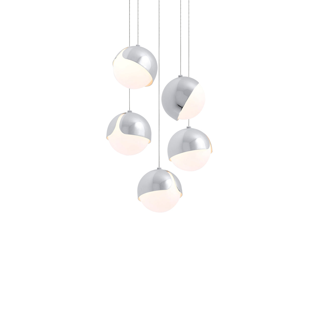 Ohm. 05 Chandelier: Polished Chrome