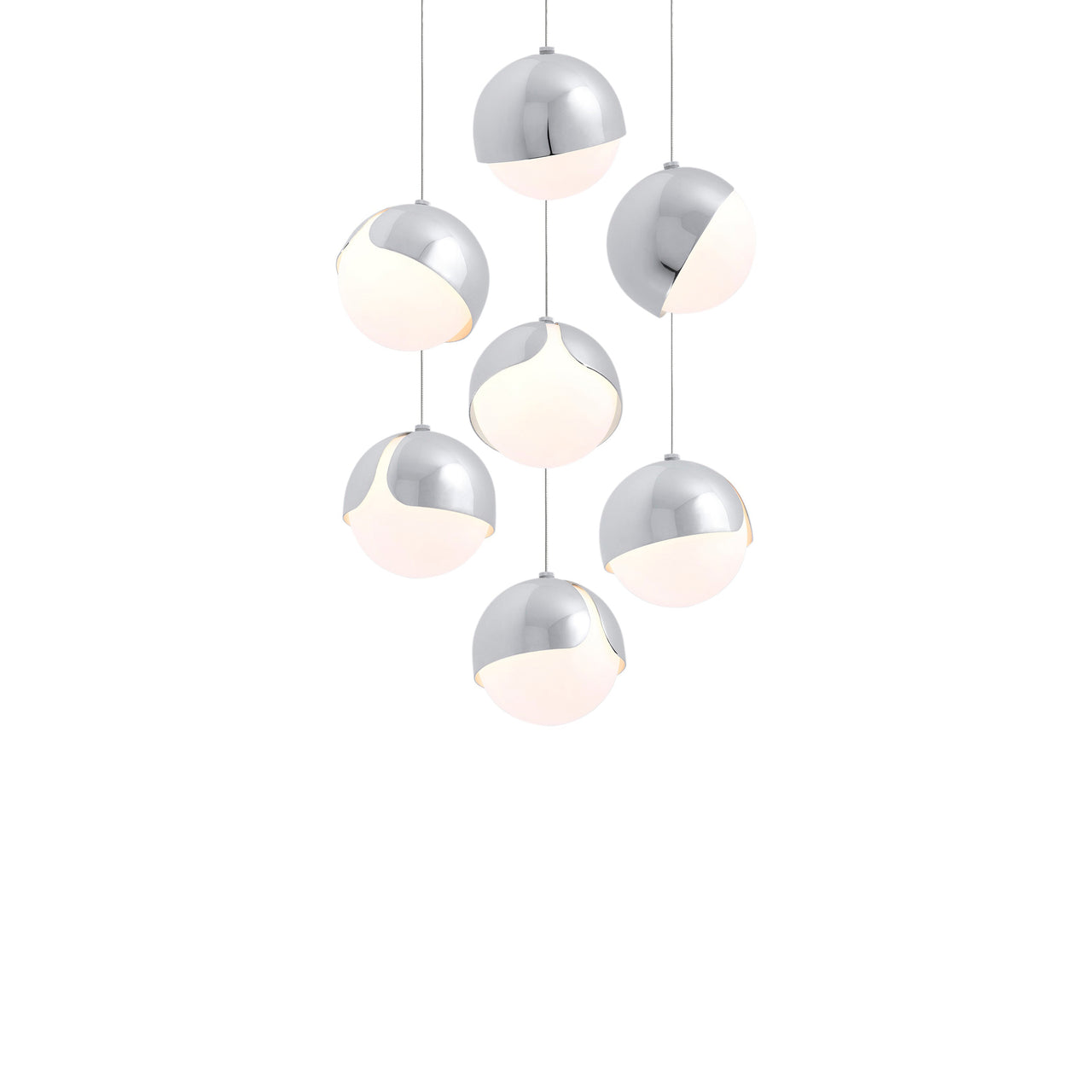 Ohm. 07 Chandelier: Polished Chrome