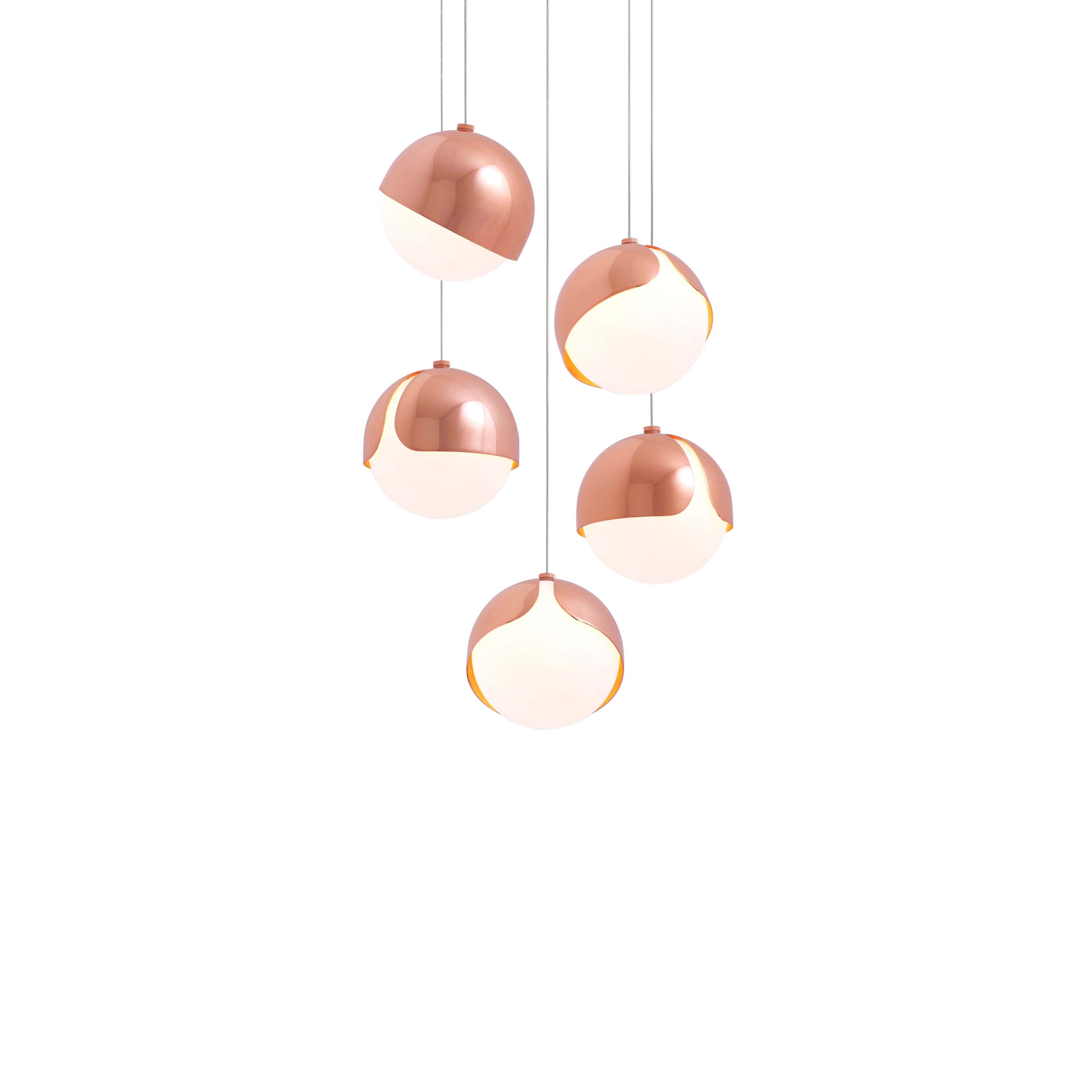 Ohm. 05 Chandelier: Polished Copper