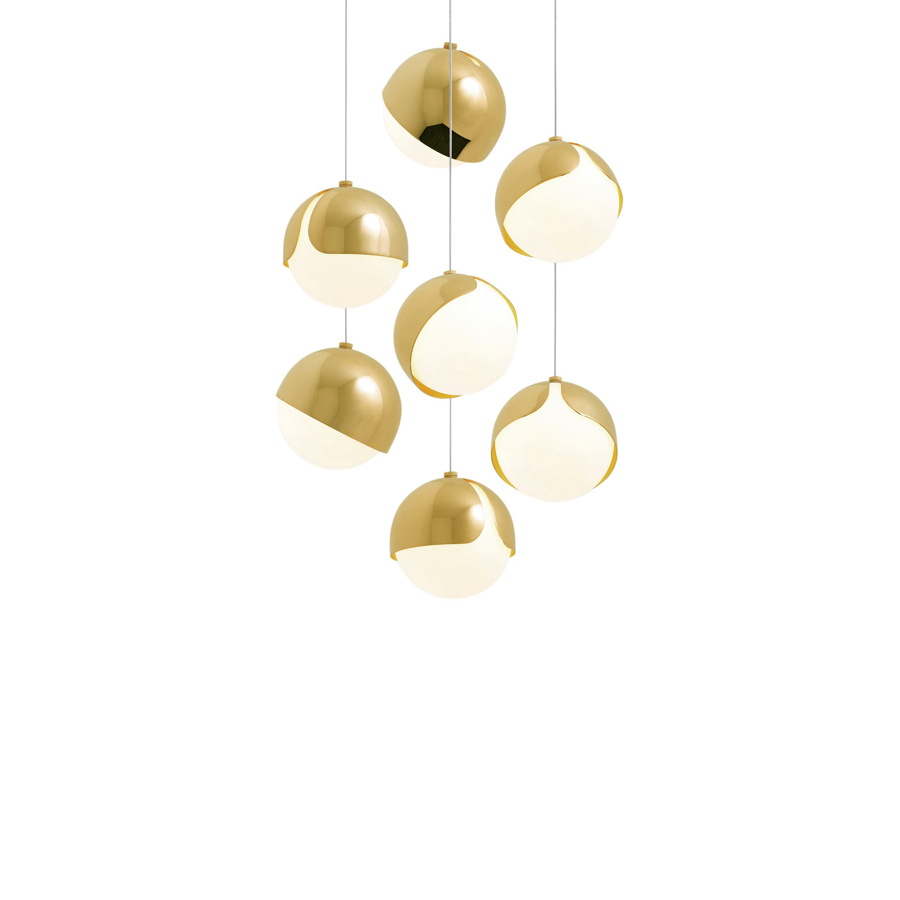 Ohm. 07 Chandelier: Polished Brass