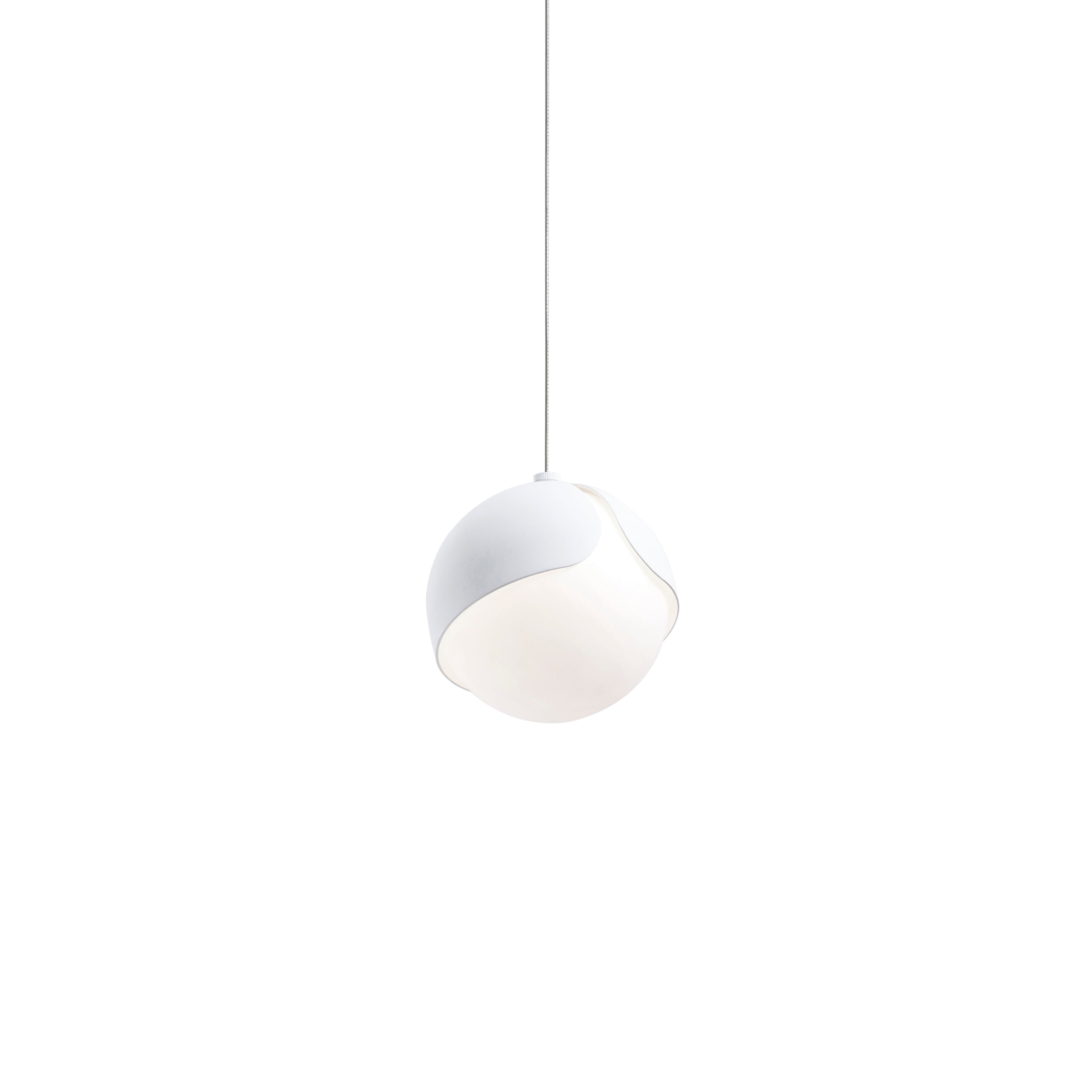 Ohm. Single Pendant: Sandtex White