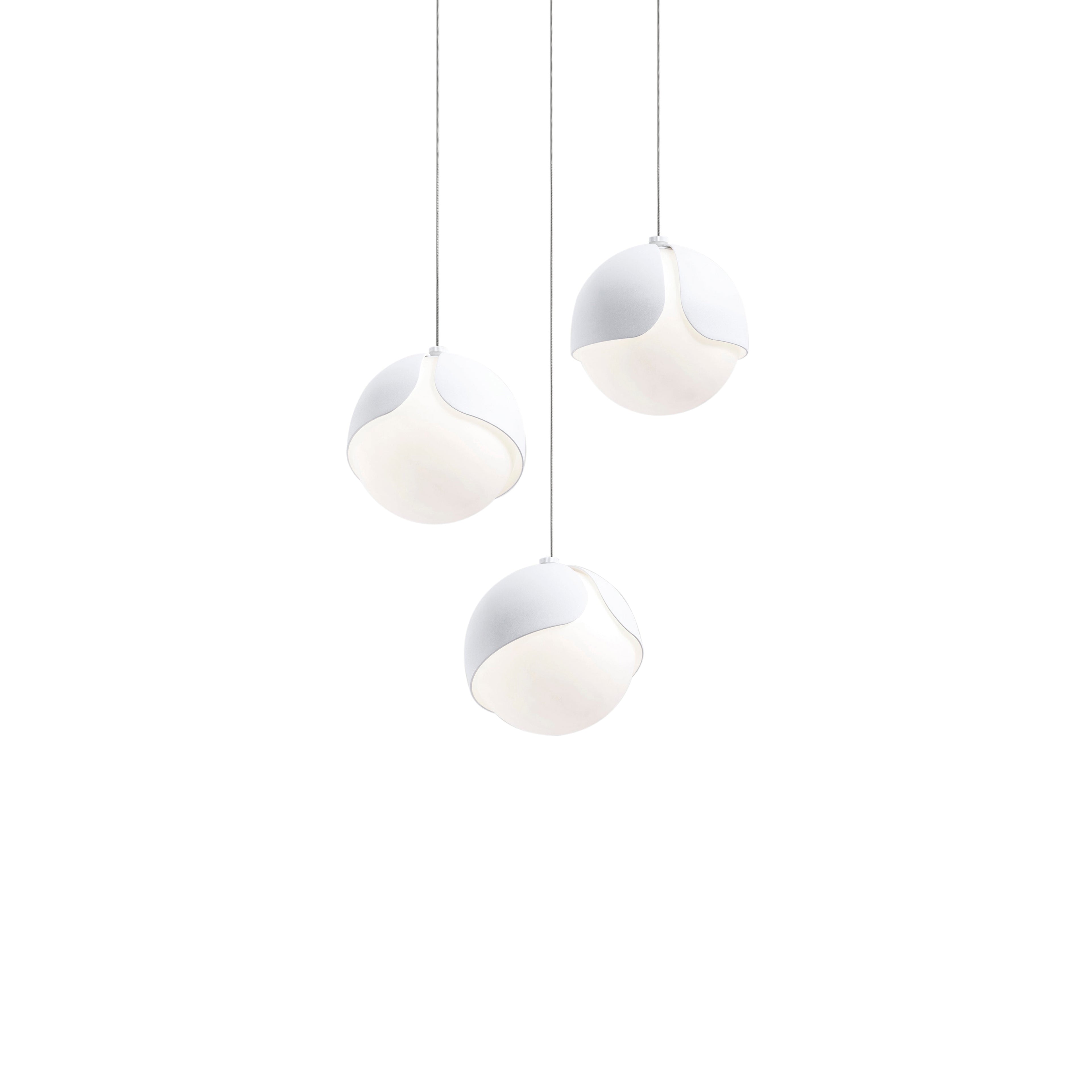 Ohm. 03 Chandelier: Sandtex White