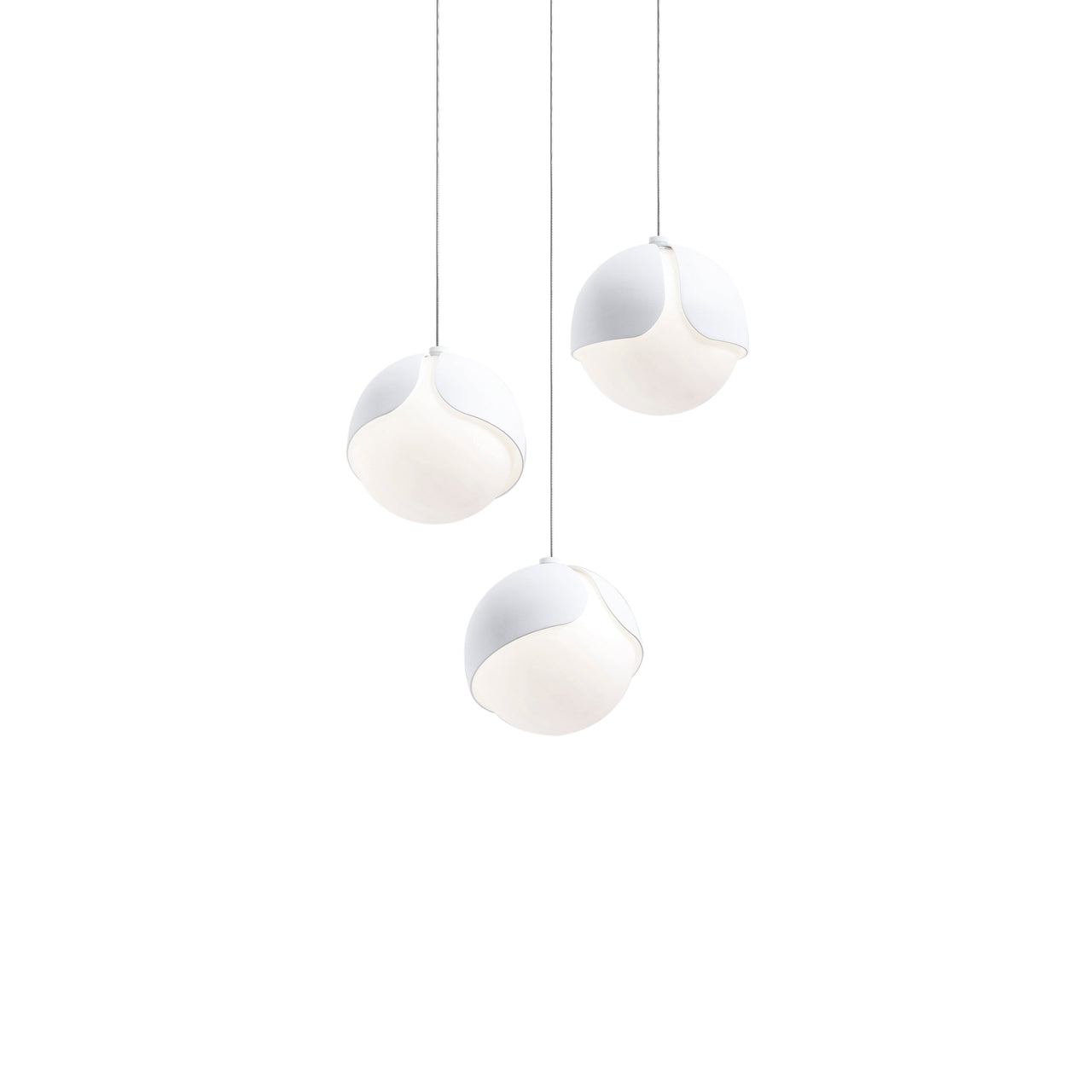 Ohm. 03 Chandelier: Sandtex White