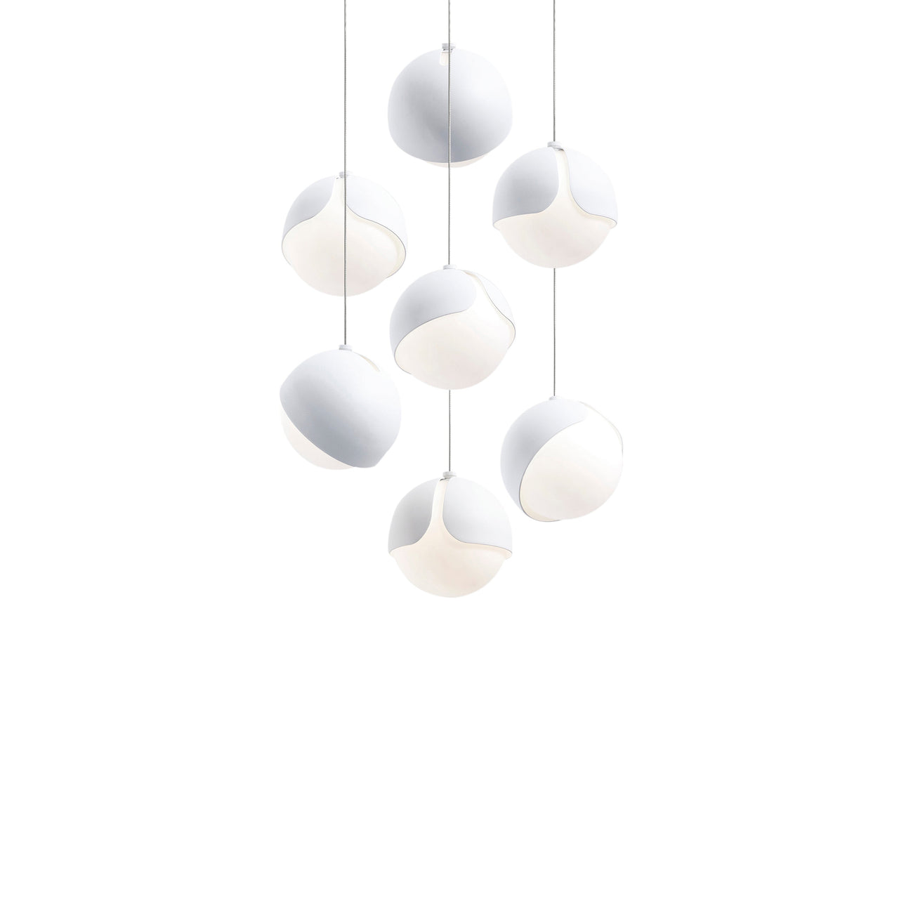 Ohm. 07 Chandelier: Sandtex White