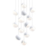 Ohm. 13 Chandelier: Sandtex White