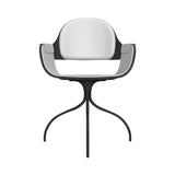 Showtime Nude Chair with Swivel Base: Interior Seat + Backrest Cushion + Ash Stained Black + Anthracite Grey
