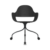 Showtime Nude Chair with Wheel: Ash Stained Black + Anthracite Grey