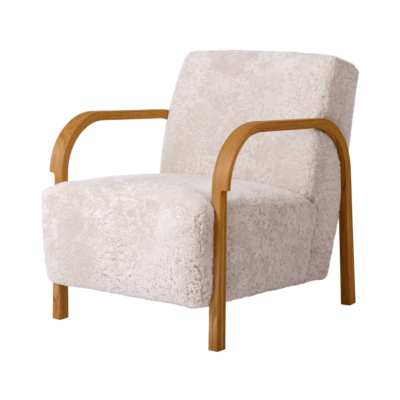Arch Lounge Chair: Upholstered + Natural Oiled Oak
