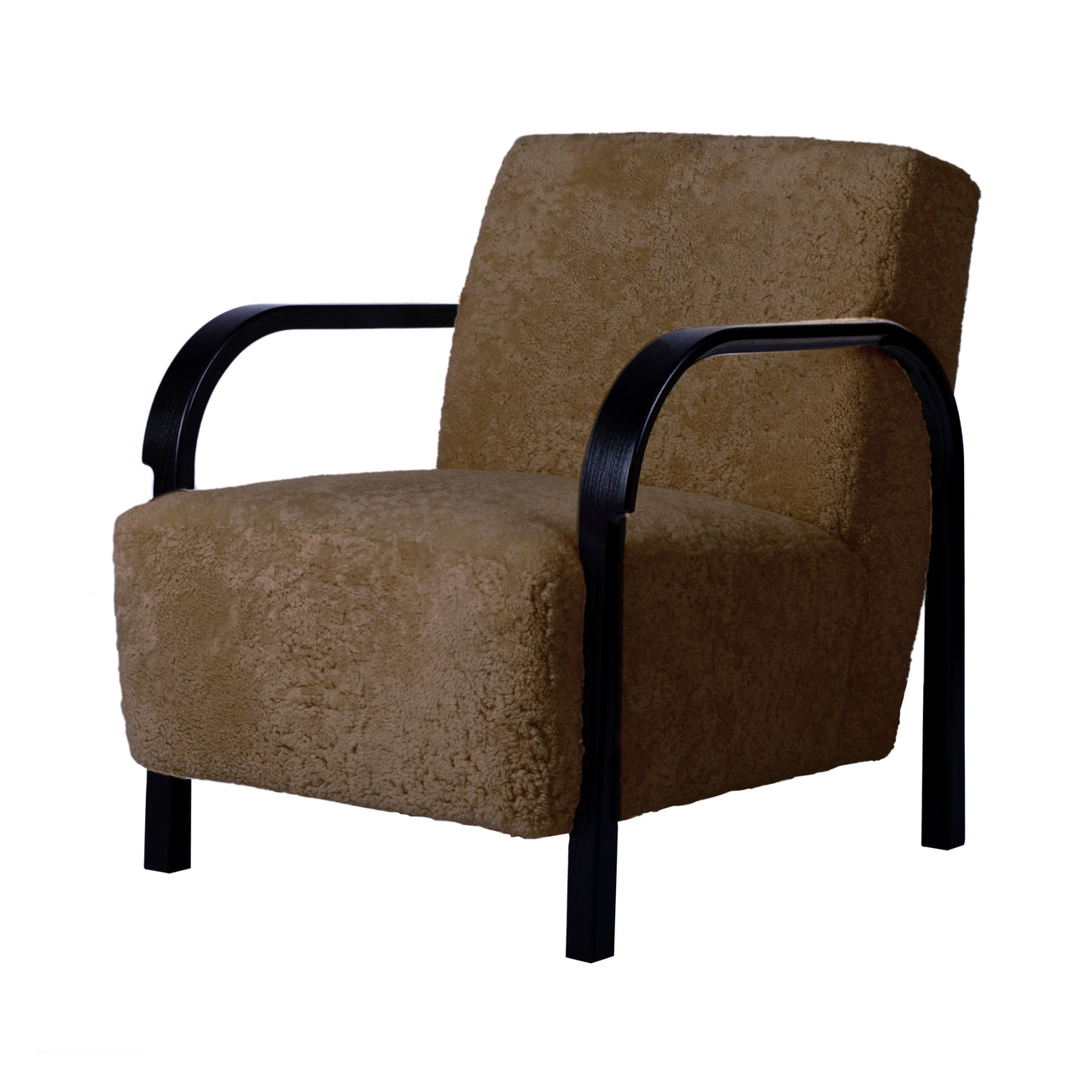 Arch Lounge Chair: Upholstered + Black Oiled Oak