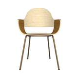 Showtime Nude Chair with Metal Base: Interior Seat + Armrest Upholstered + Natural Ash + Beige