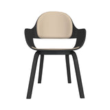 Showtime Nude Chair: Seat + Backrest Cushion + Ash Stained Black + Ash Stained Black