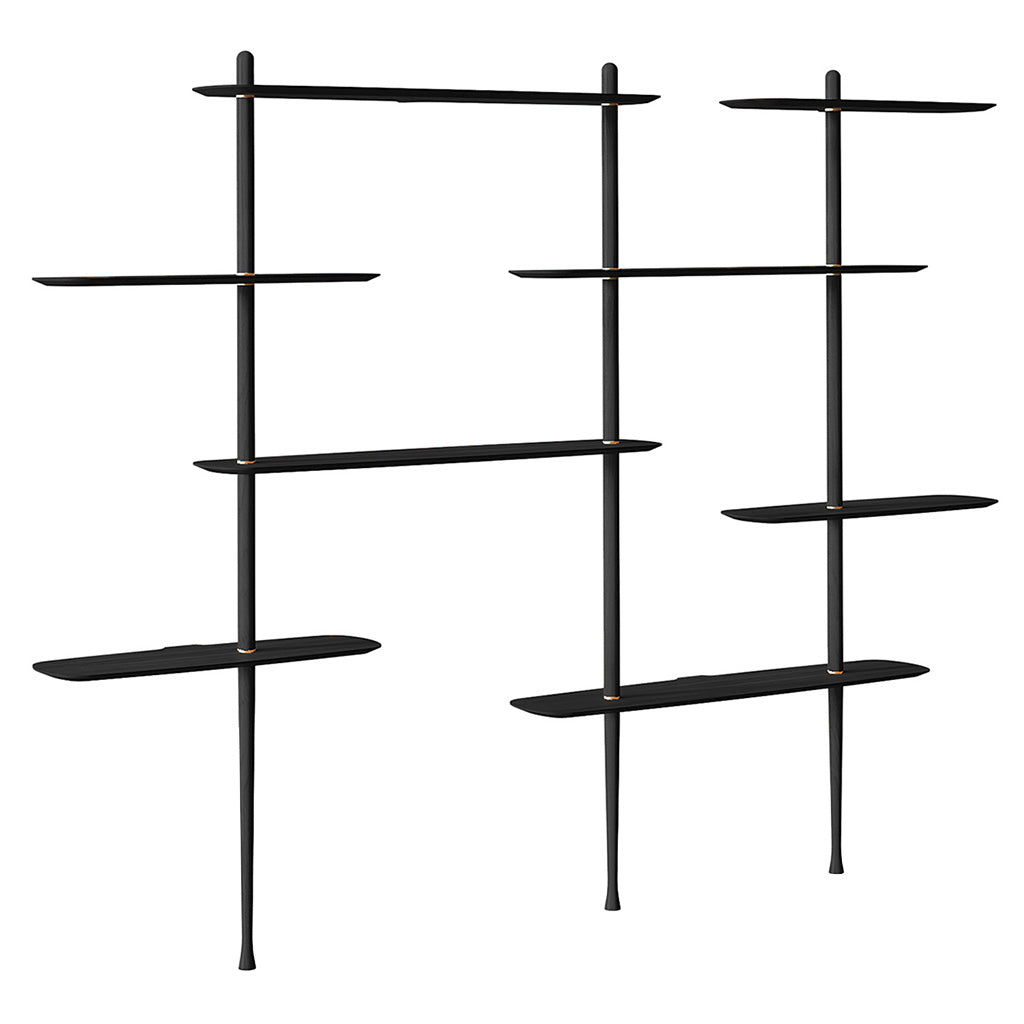 Axis 3 Shelving System: Black Stained Ash