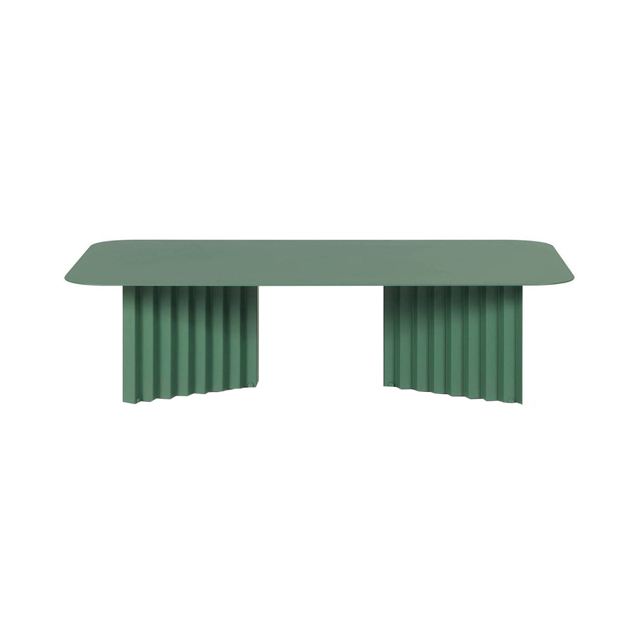 Plec Rectangular Occasional Table: Steel Top + Large - 45.3