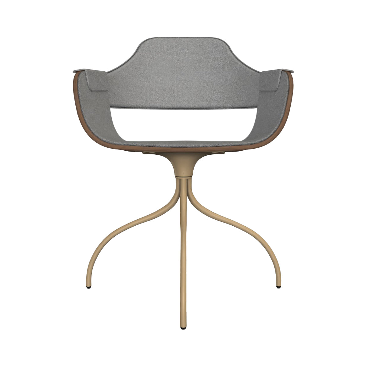 Showtime Chair with Swivel Base: Full Upholstered + Beige