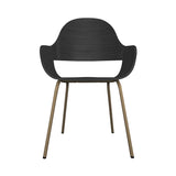 Showtime Nude Chair with Metal Base: Ash Stained Black + Beige