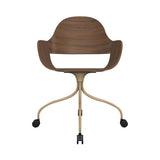 Showtime Nude Chair with Wheel: Walnut + Beige