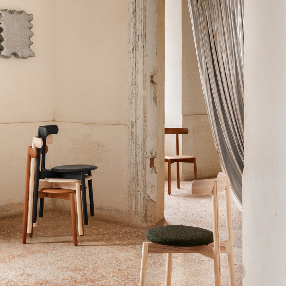 Bice Stacking Chair: Upholstered