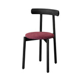 Bice Stacking Chair: Upholstered + Black Ash