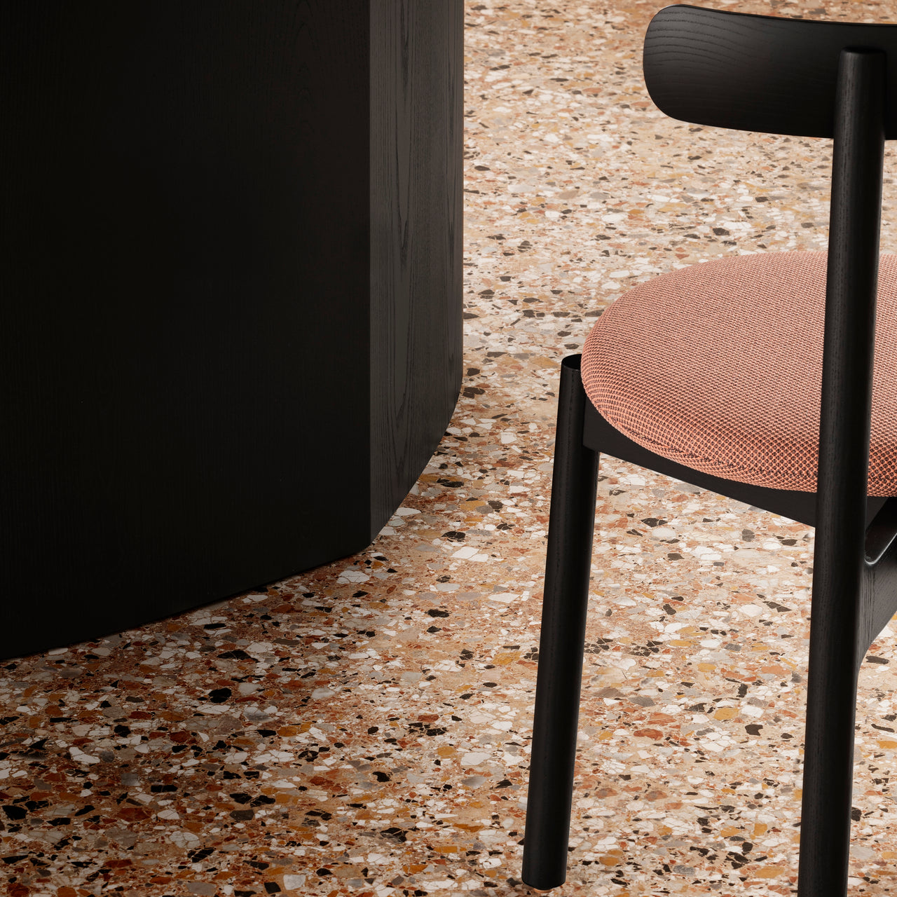 Bice Stacking Chair: Upholstered