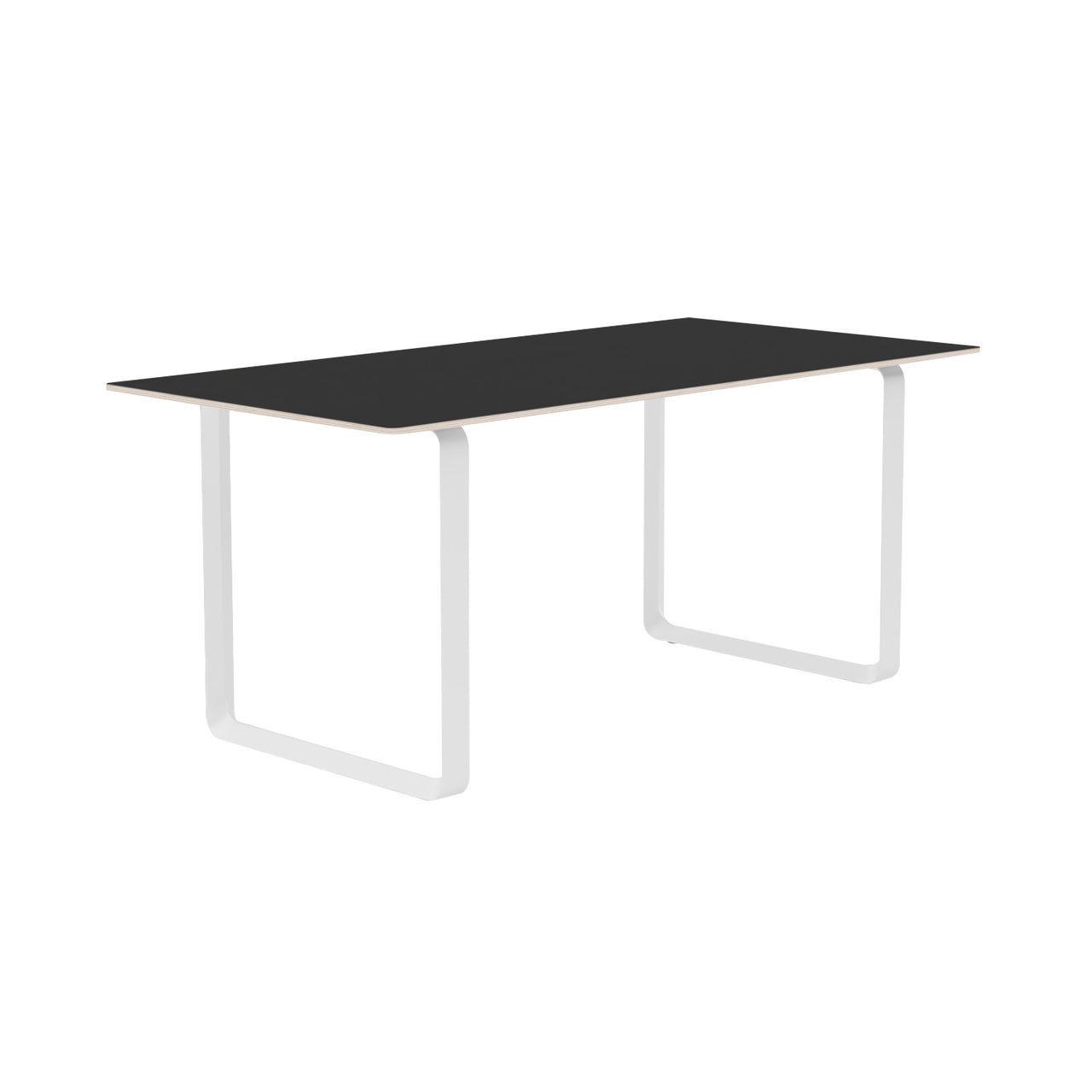 70/70 Table: Small + Black Nanolaminate + White