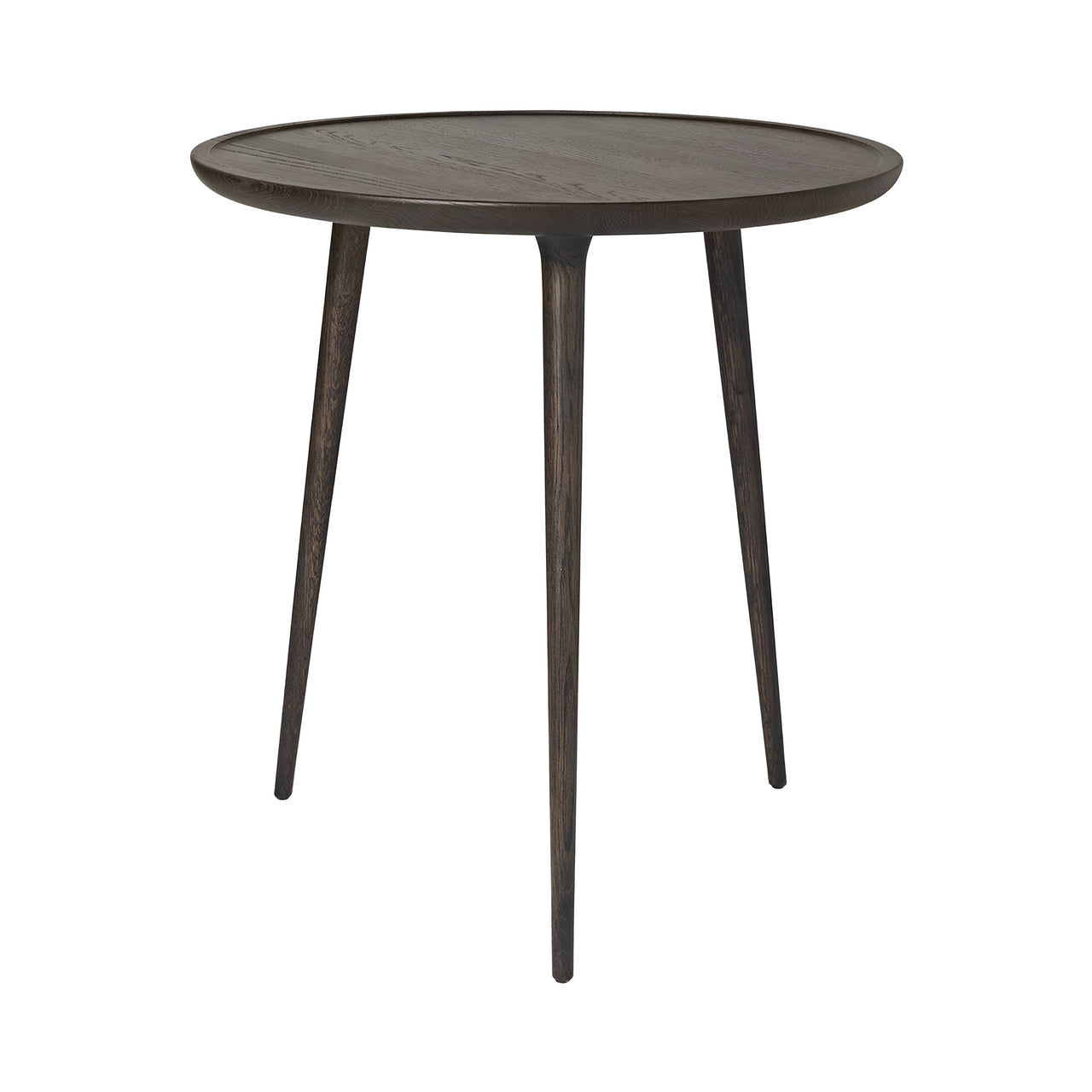 Accent Café Table: Sirka Grey Stained Lacquered Oak