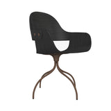 Showtime Nude Chair with Swivel Base: Ash Stained Black + Pale Brown