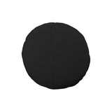 Round Throw Pillow: Black