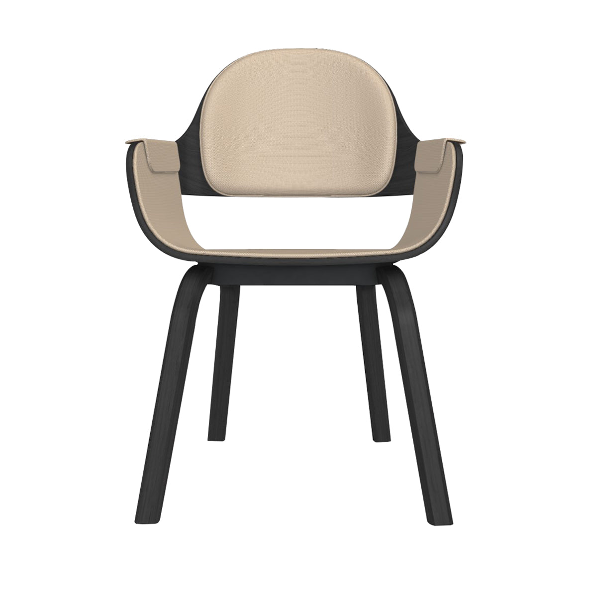Showtime Nude Chair: Interior Seat + Armrest + Backrest Cushion + Ash Stained Black
