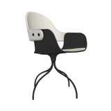 Showtime Nude Chair with Swivel Base: Seat + Backrest Upholstered + Ash Stained Black + Anthracite Grey