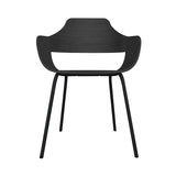 Showtime Chair with Metal Base: Ash Stained Black + Anthracite Grey