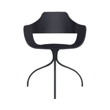 Showtime Chair with Swivel Base: Lacquered Black + Anthracite Grey