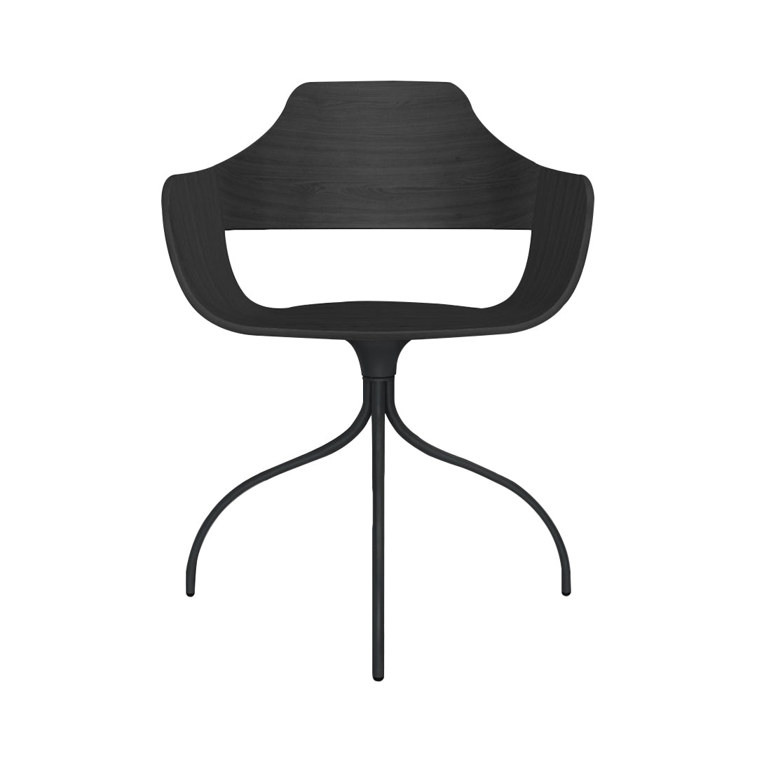 Showtime Chair with Swivel Base: Ash Stained Black + Anthracite Grey