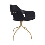 Showtime Chair with Swivel Base: Lacquered Black + Beige