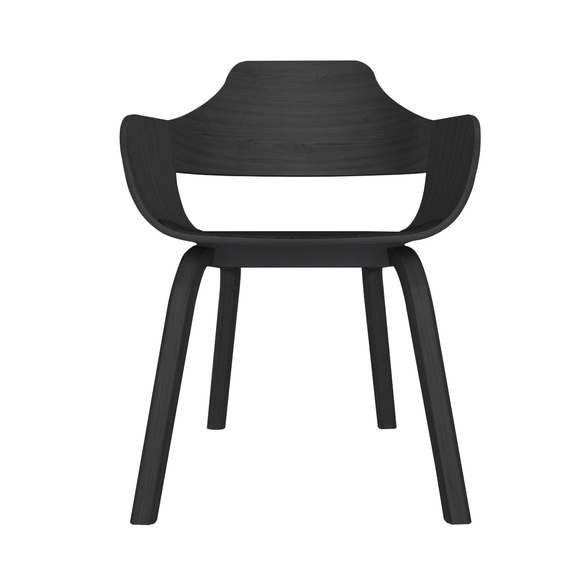 Showtime Chair: Seat Upholstered + Ash Stained Black