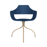 Showtime Chair with Swivel Base: Lacquered Blue + Beige
