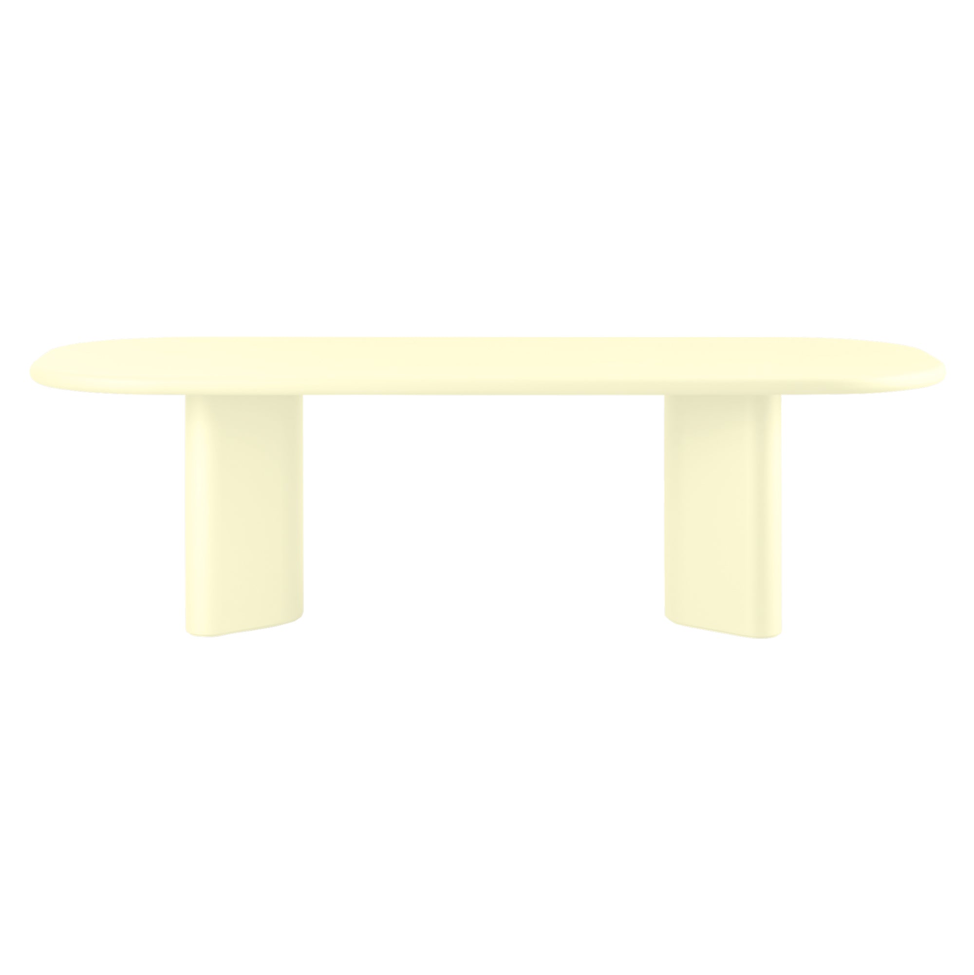 Bonbon Rectangular Dining Table: Large + Lacquered Butter + Lacquered Butter
