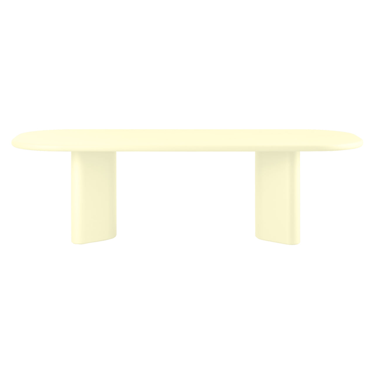 Bonbon Rectangular Dining Table: Large + Lacquered Butter + Lacquered Butter