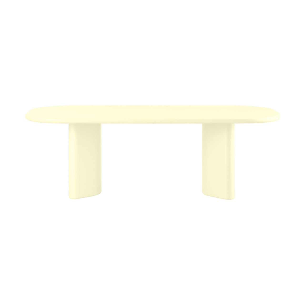 Bonbon Rectangular Dining Table: Medium + Lacquered Butter + Lacquered Butter