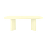 Bonbon Rectangular Dining Table: Medium + Lacquered Butter + Lacquered Butter