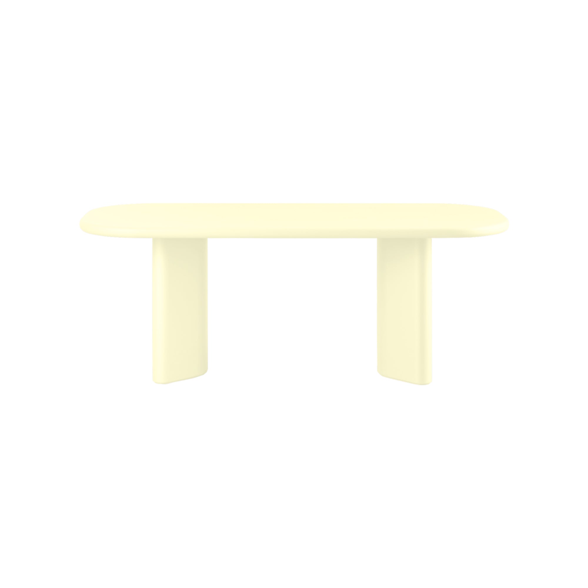 Bonbon Rectangular Dining Table: Small + Lacquered Butter + Lacquered Butter