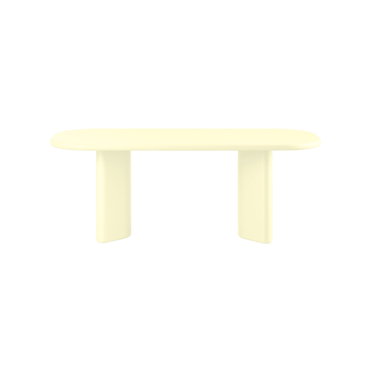 Bonbon Rectangular Dining Table: Small + Lacquered Butter + Lacquered Butter