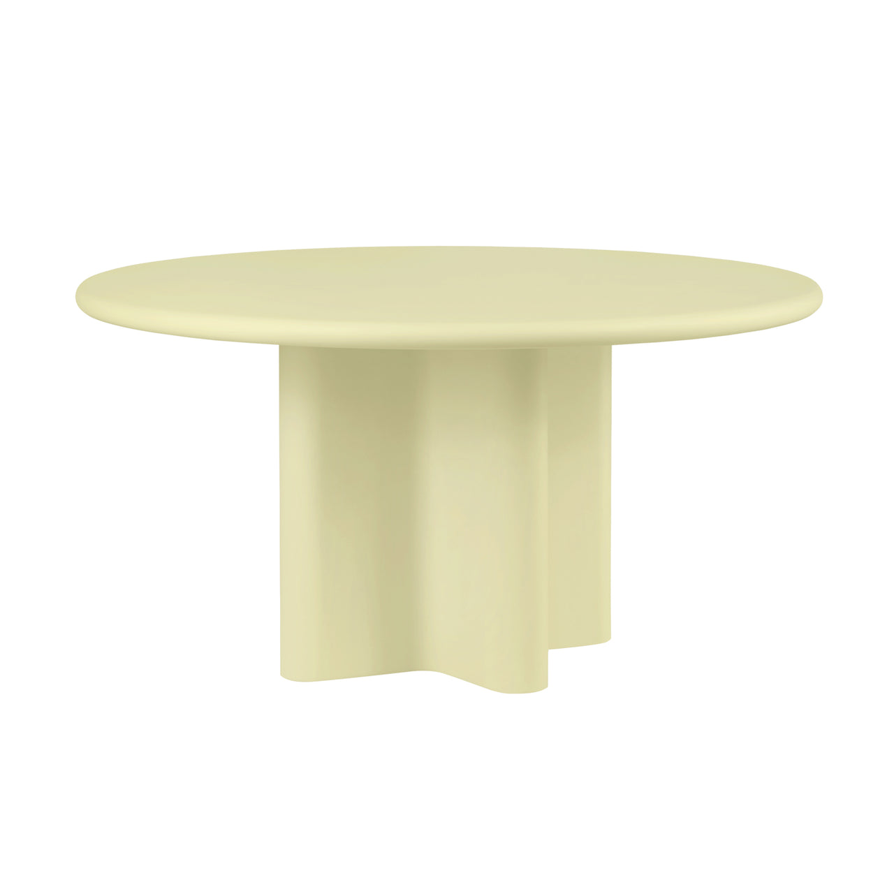Bonbon Round Dining Table: Medium + Lacquered Butter