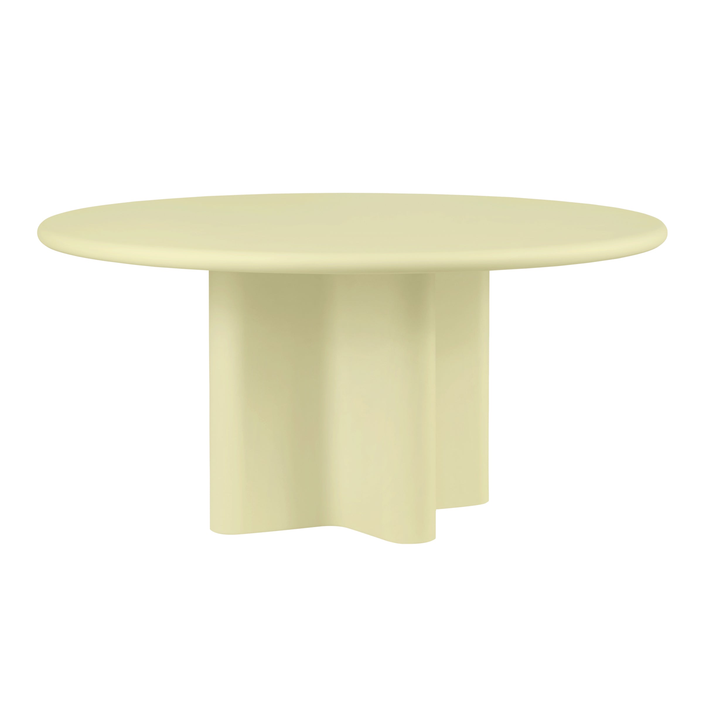 Bonbon Round Dining Table: Large + Lacquered Butter