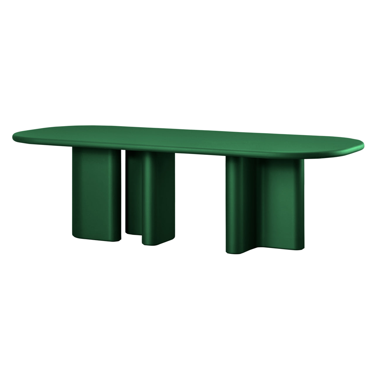 Bonbon 3 Rectangular Dining Table: Large + Lacquered Pine + Lacquered Pine 