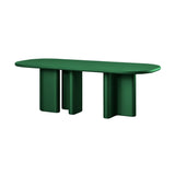 Bonbon 3 Rectangular Dining Table: Medium + Lacquered Pine + Lacquered Pine 
