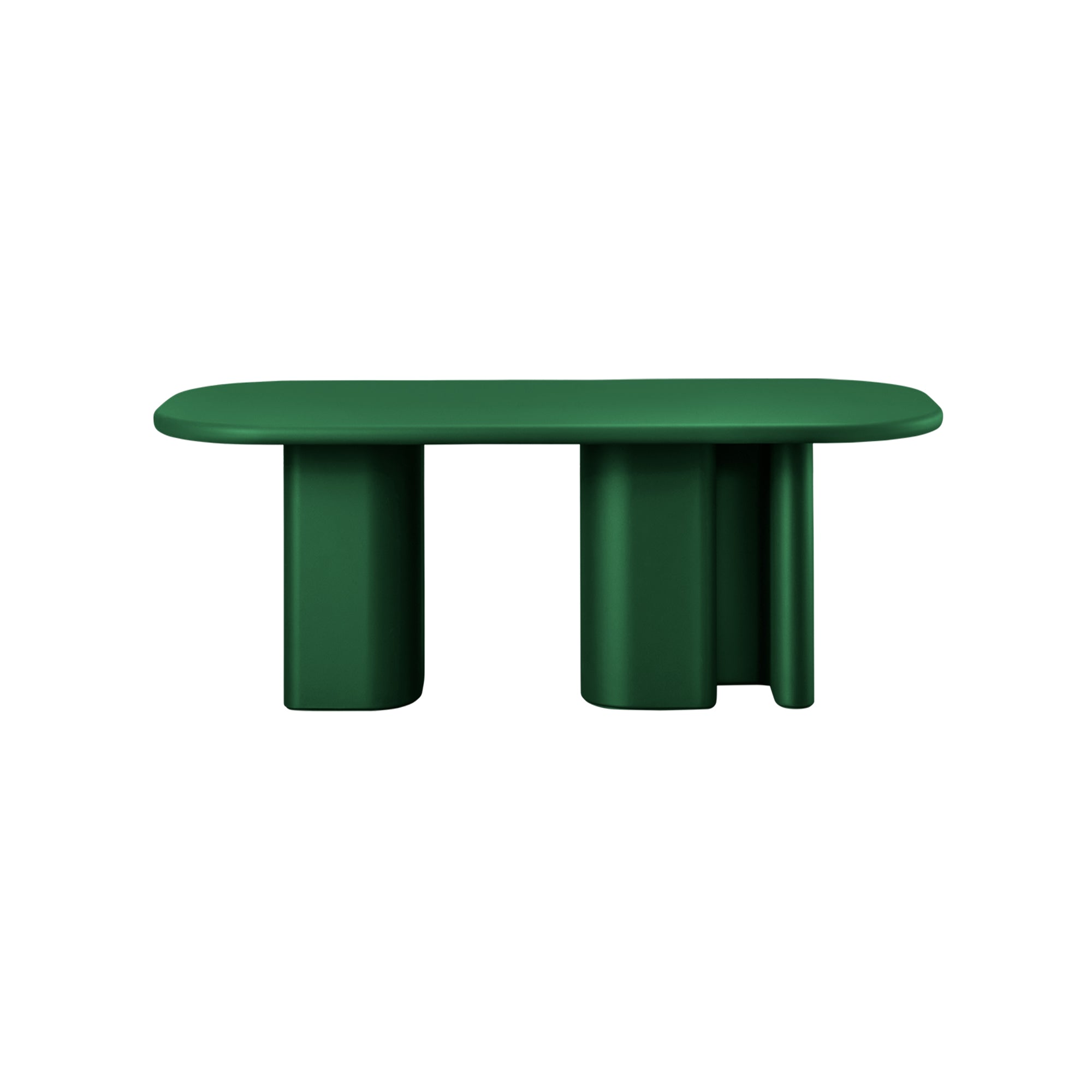 Bonbon 3 Rectangular Dining Table: Small + Lacquered Pine + Lacquered Pine