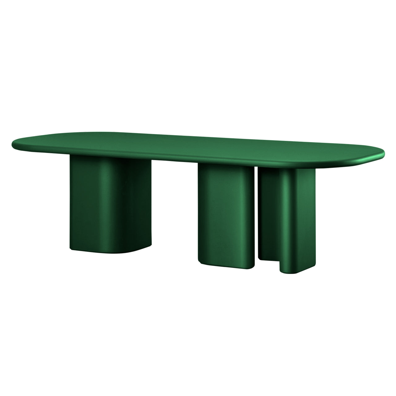 Bonbon 3 Rectangular Dining Table: Large + Lacquered Pine + Lacquered Pine 