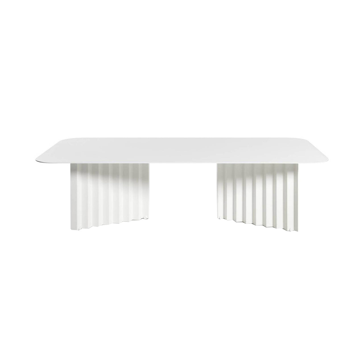 Plec Rectangular Occasional Table: Steel Top + Large - 45.3