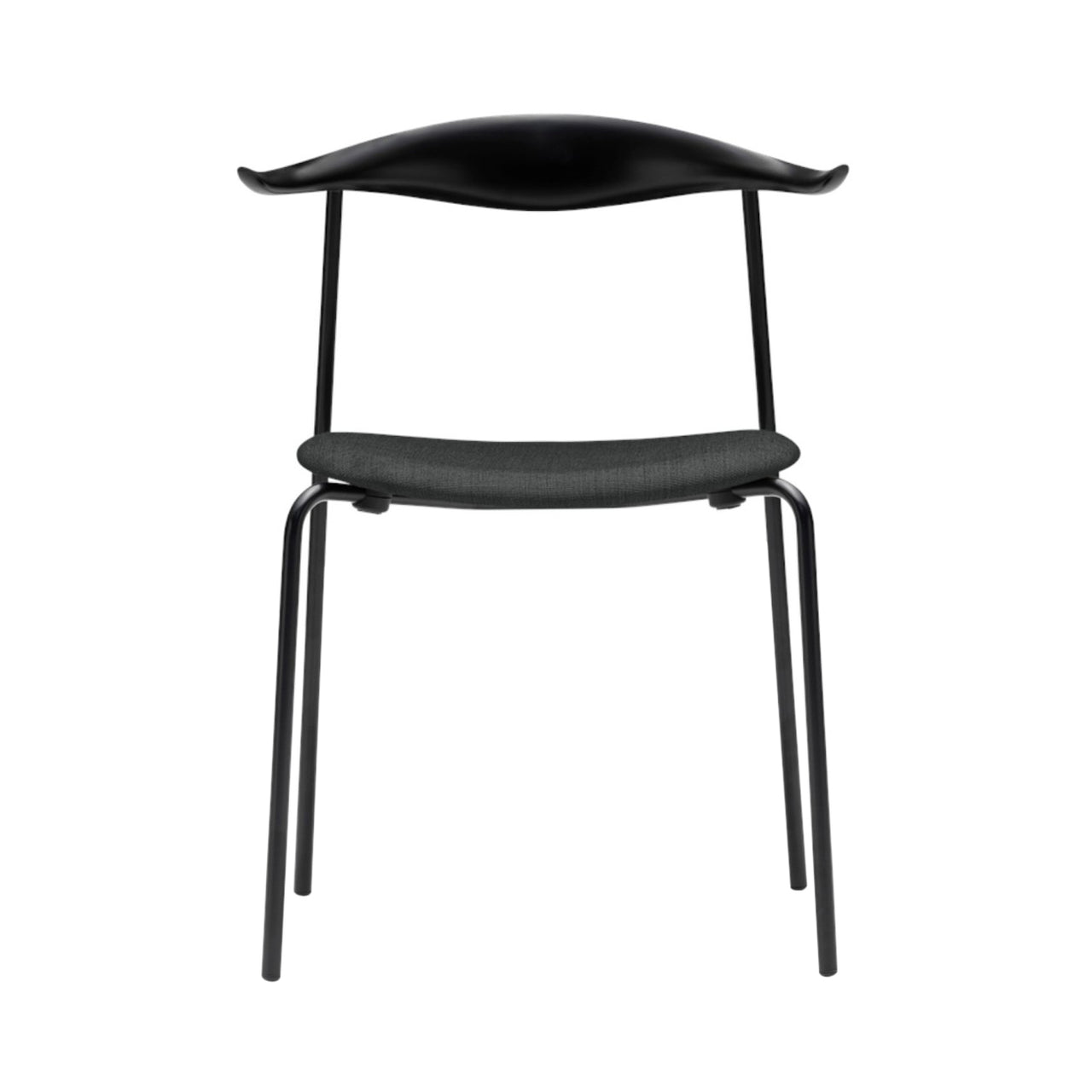 CH88P Dining Chair: Black Steel + Beech + Black Beech