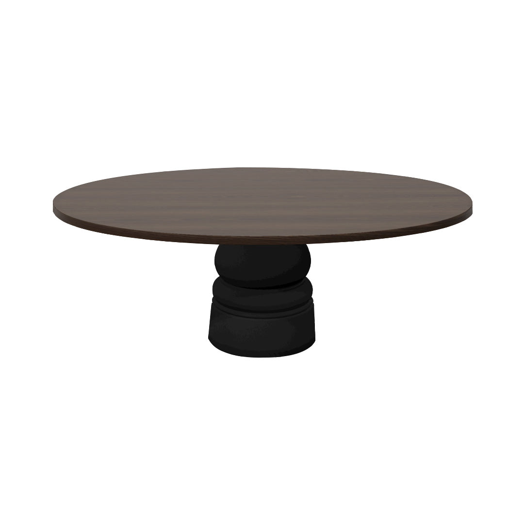 Container Oval Table: Small + New Antiques + Cinnamon Stained + Black